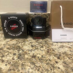 G-Shock Black and Green Watch